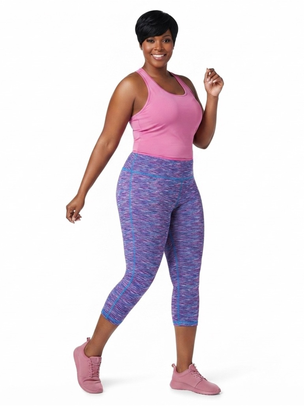 Pro Player Multicolor Moisture Wicking Capri Leggings Size 2X
